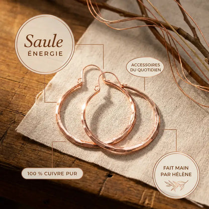 Boucles d'oreilles en cuivre Saule