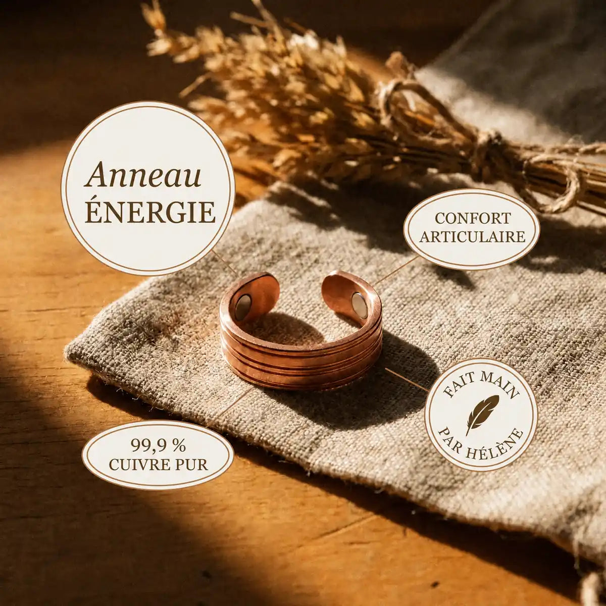 Bague en cuivre Anneau