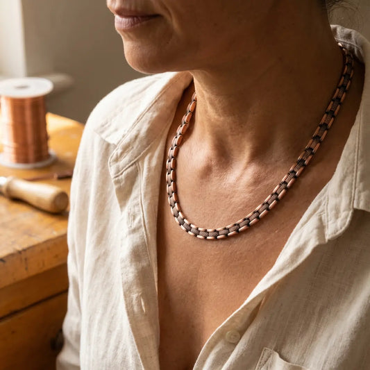 Collier en cuivre Voile