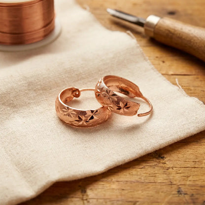 Boucles d'oreilles en cuivre Rosée