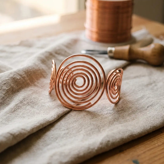 Bracelet en cuivre Spirale